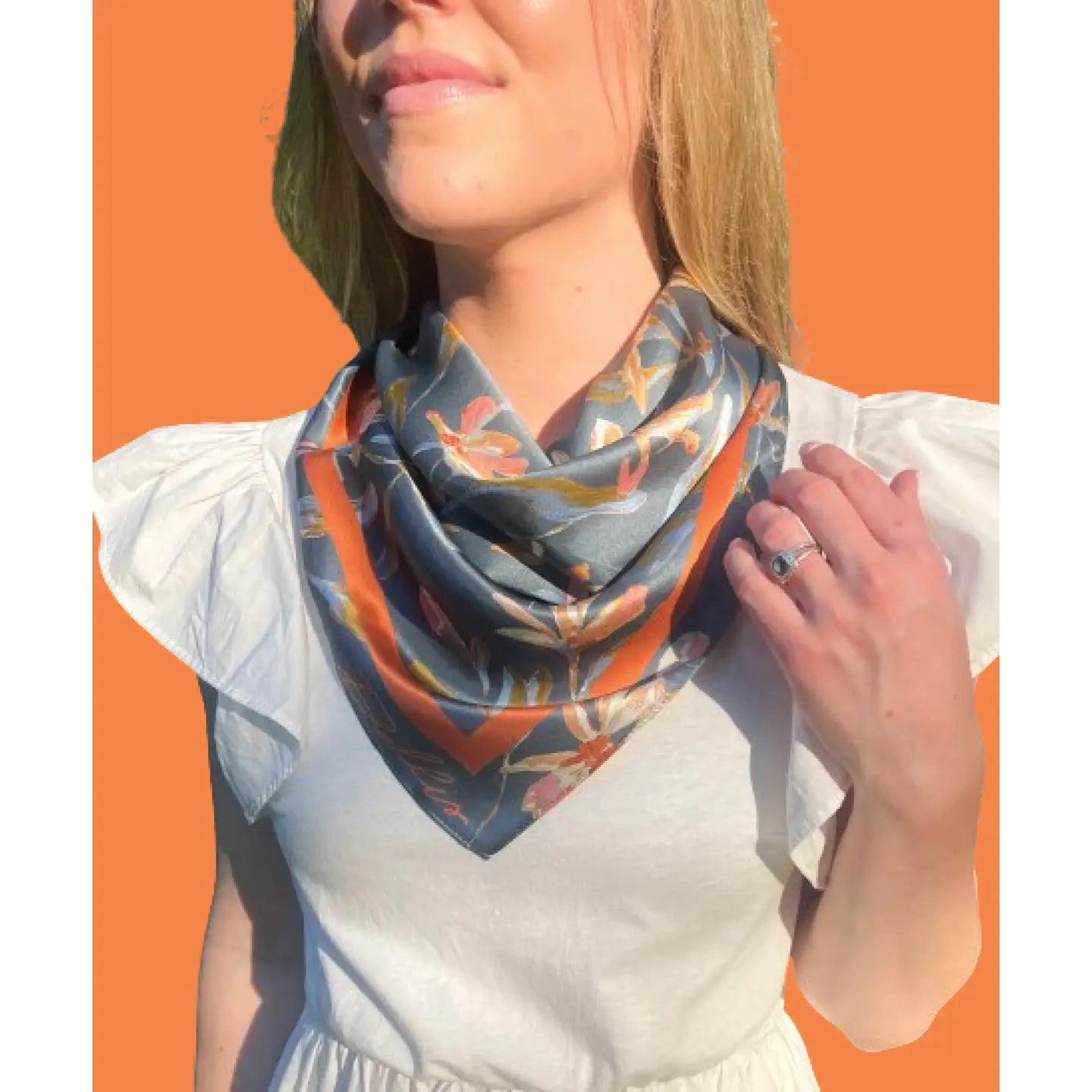 Country Blue + Orange Scarf