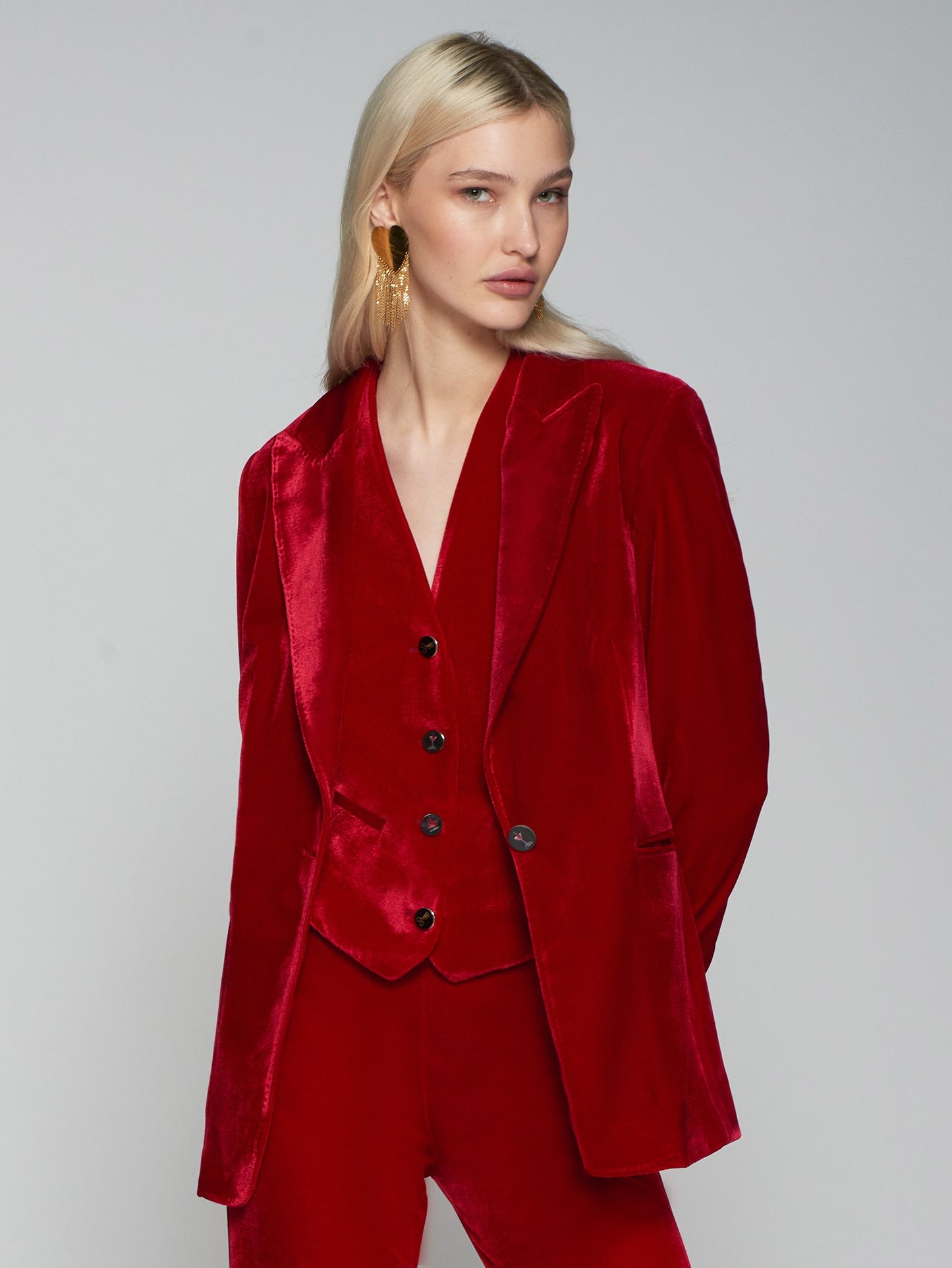 Rojo Velvet Blazer