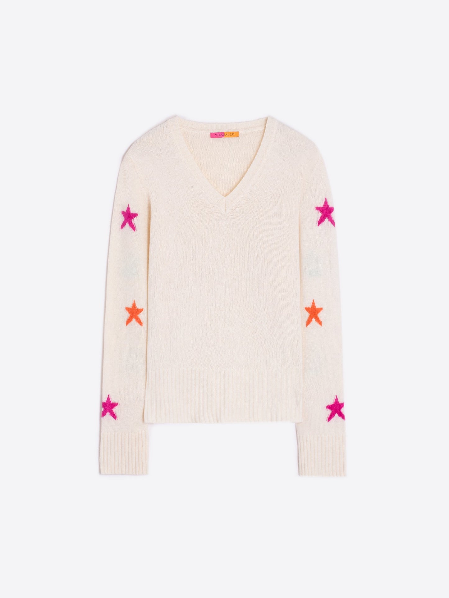 Multi Color Star Sleeve Sweater