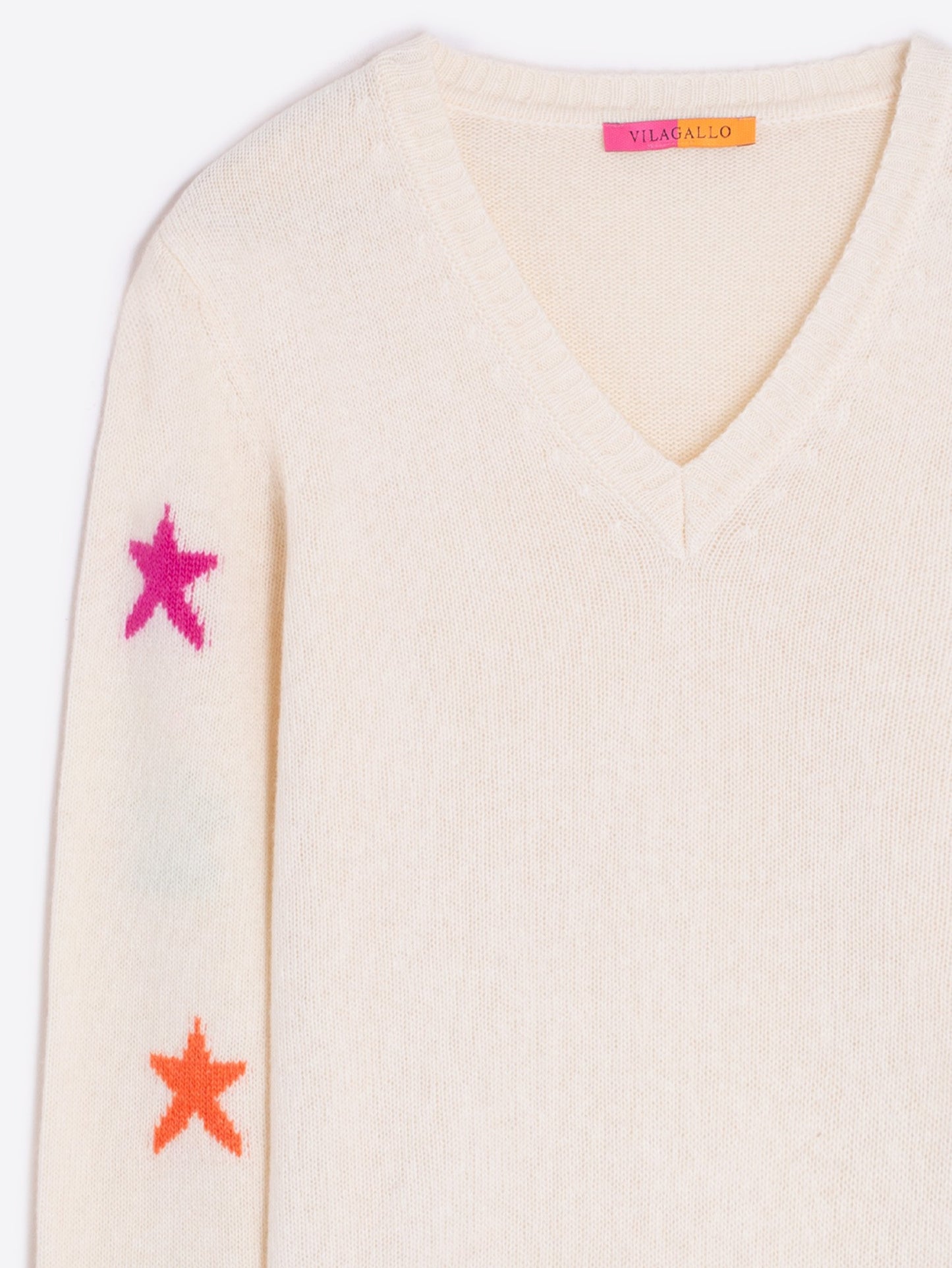 Multi Color Star Sleeve Sweater