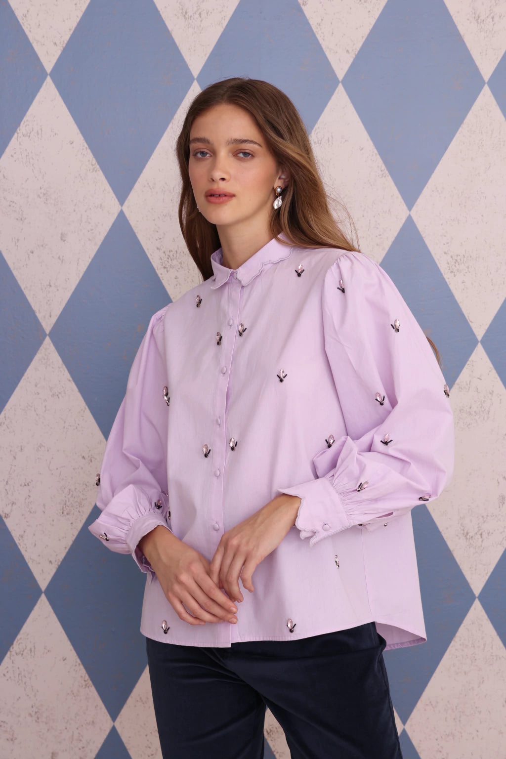 Mondrian Shirt - Violet