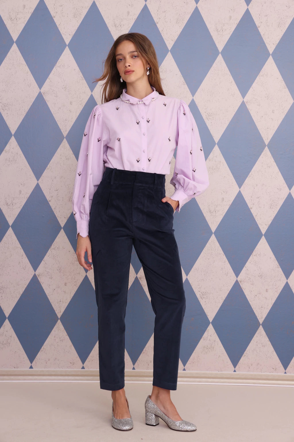 Mondrian Shirt - Violet