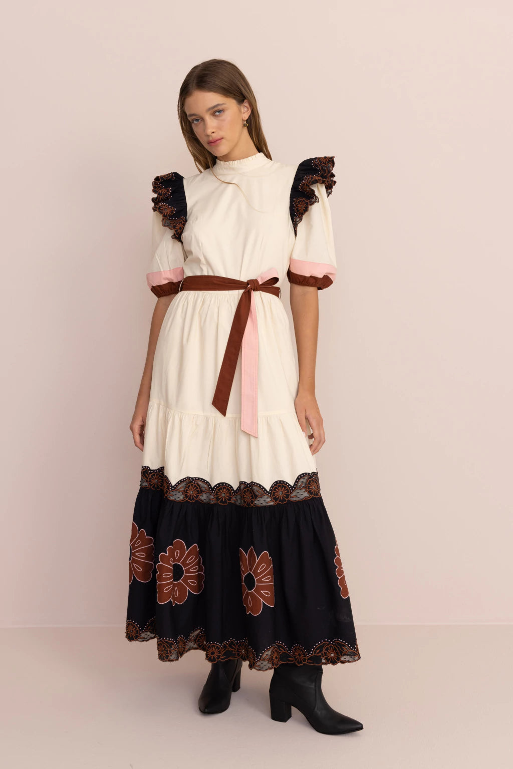 Picasso Long Dress - Cream