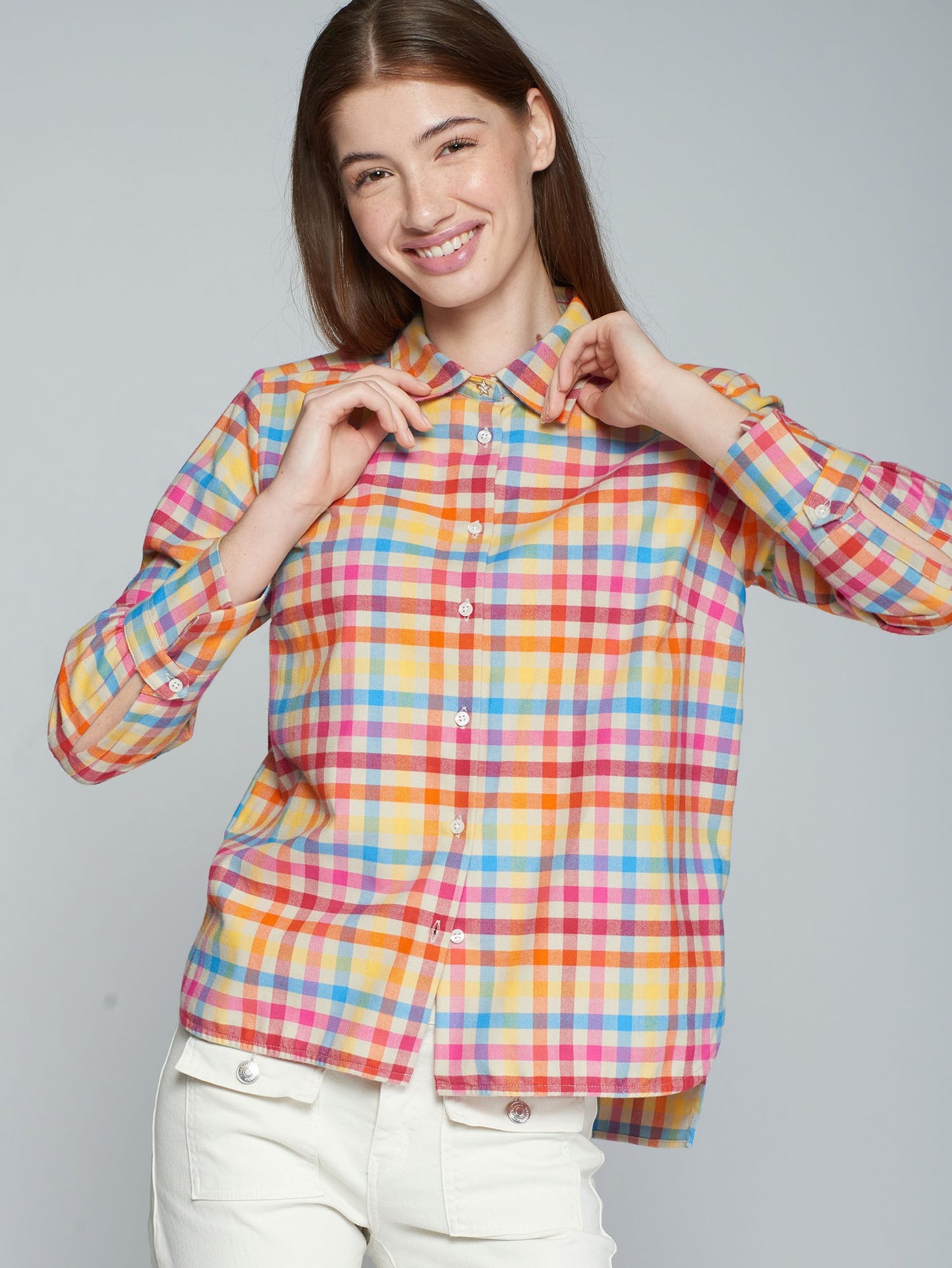 Colorful Plaid Button Down