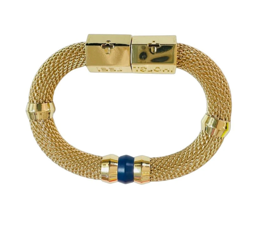 Navy Mesh Candy Bracelet