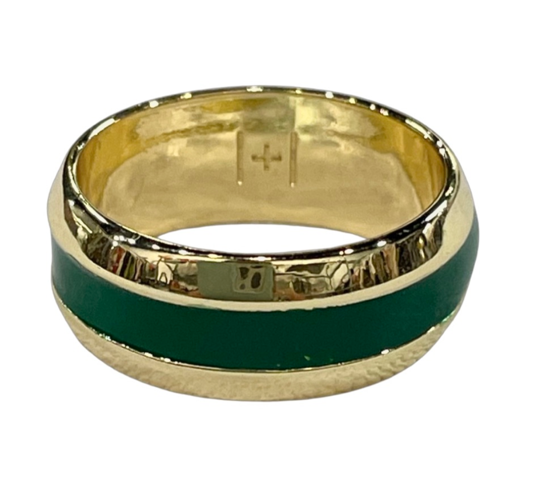 Dark Green Enamel Ring