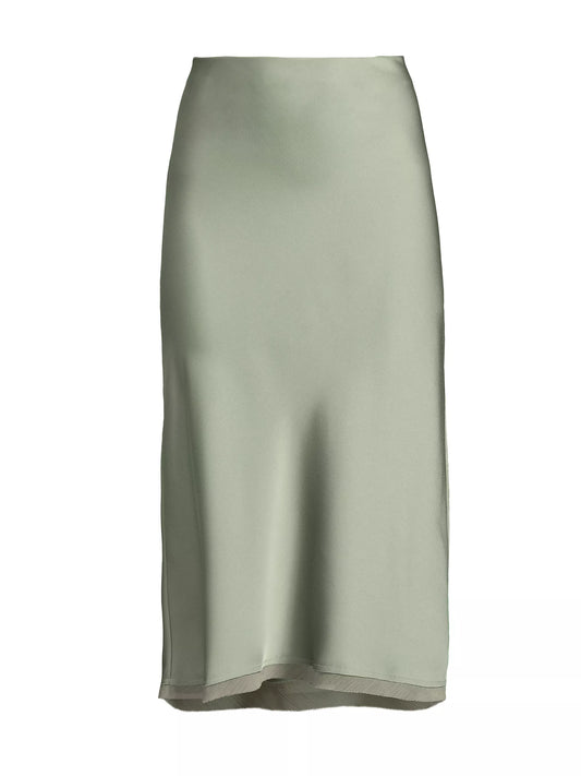 Ava Satin Skirt - Sagemint