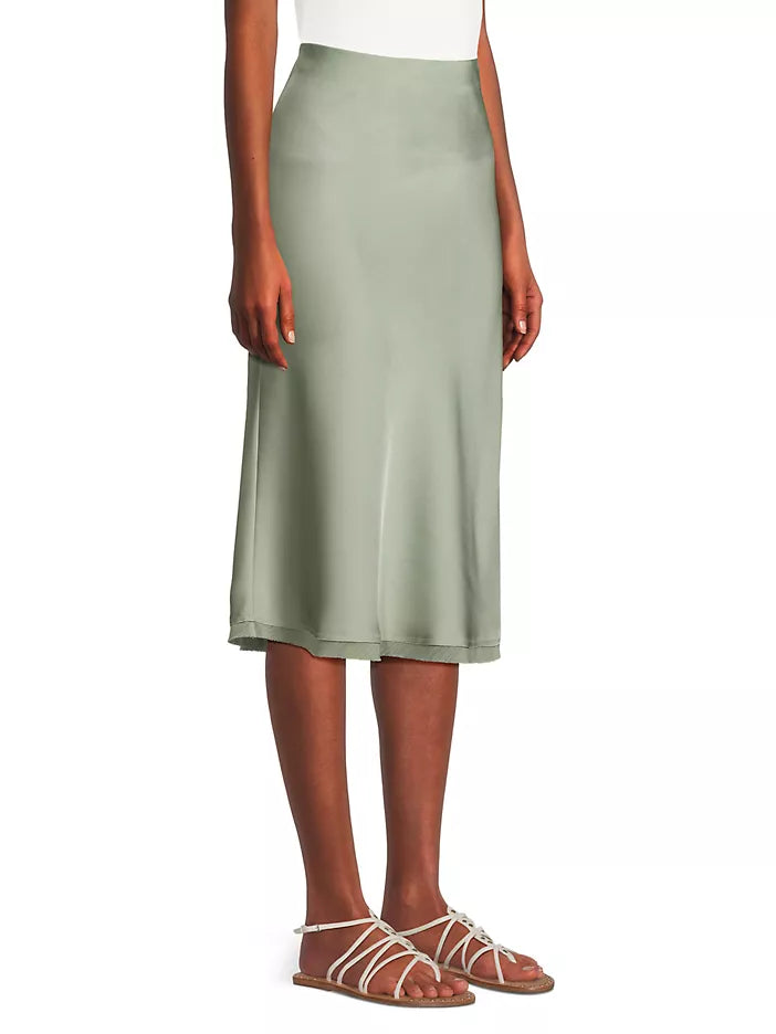 Ava Satin Skirt - Sagemint