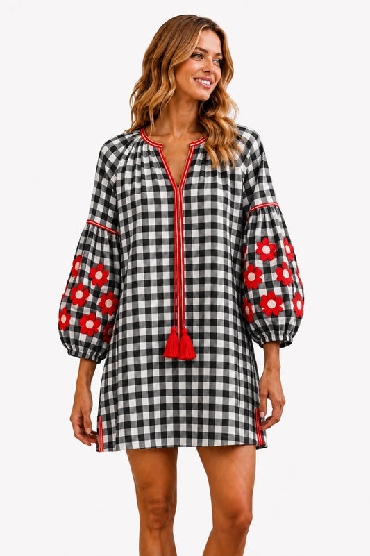Red and Black Football Plaid