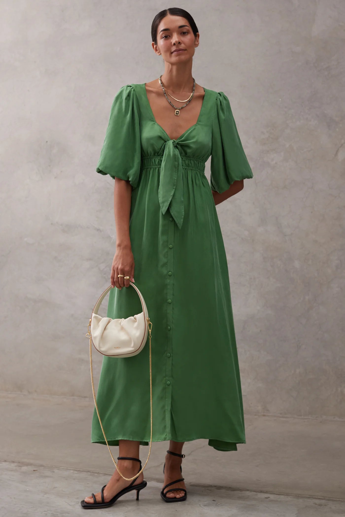 The Cerie Dress - Bottle Green