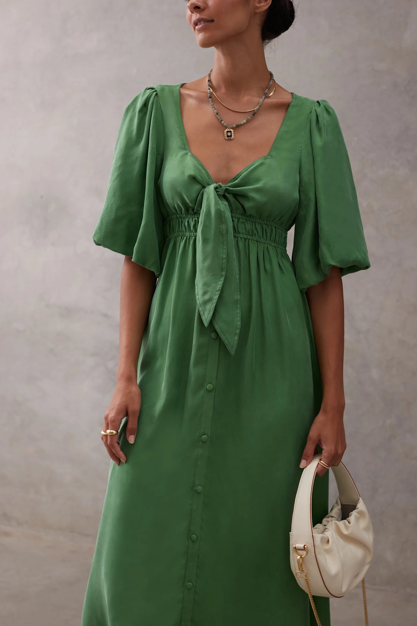 The Cerie Dress - Bottle Green