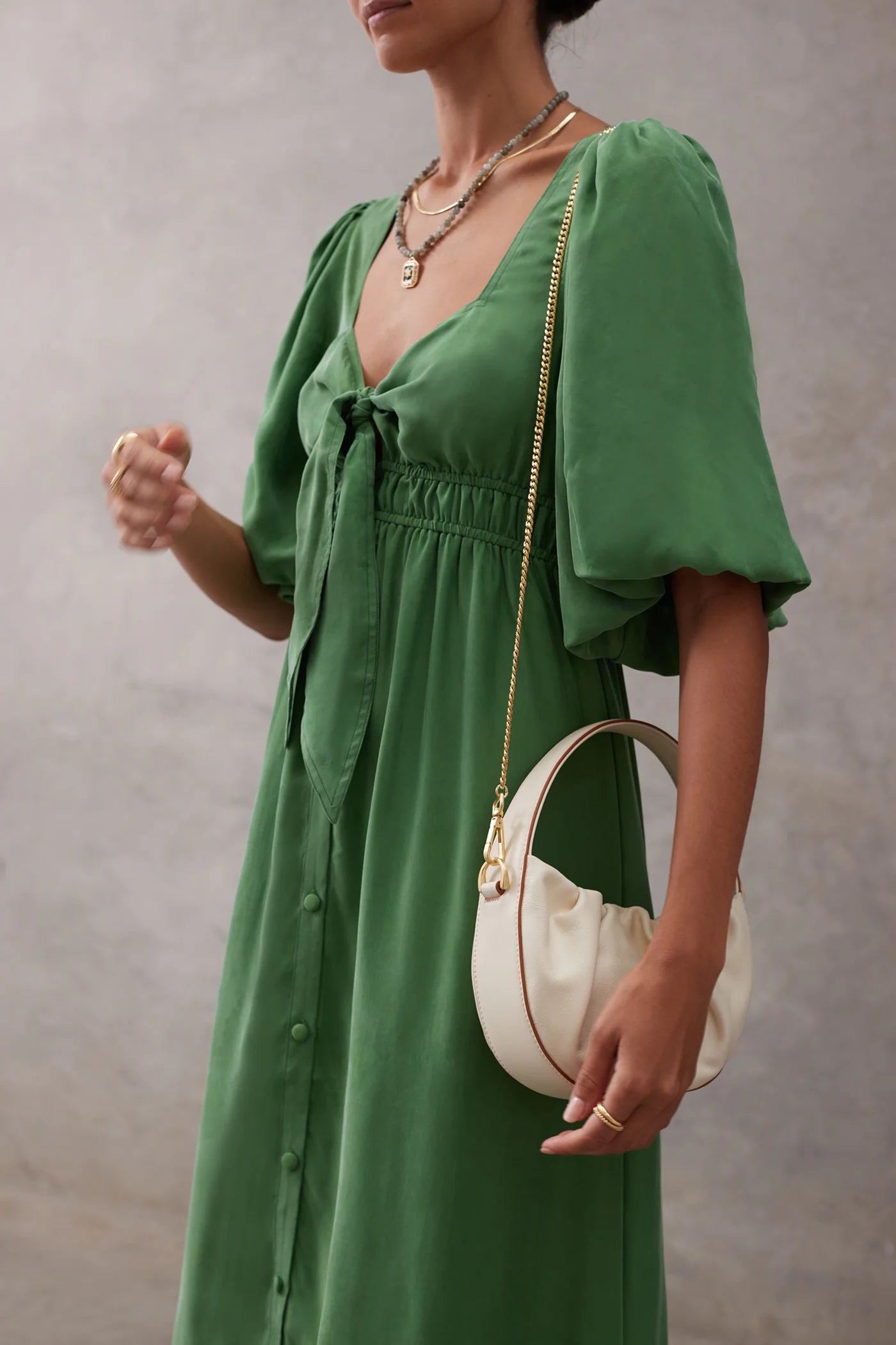 The Cerie Dress - Bottle Green