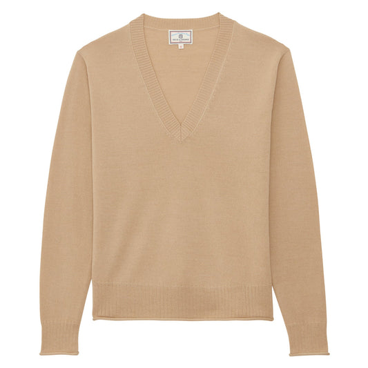 Morcant Merino Wool Sweater - Beige