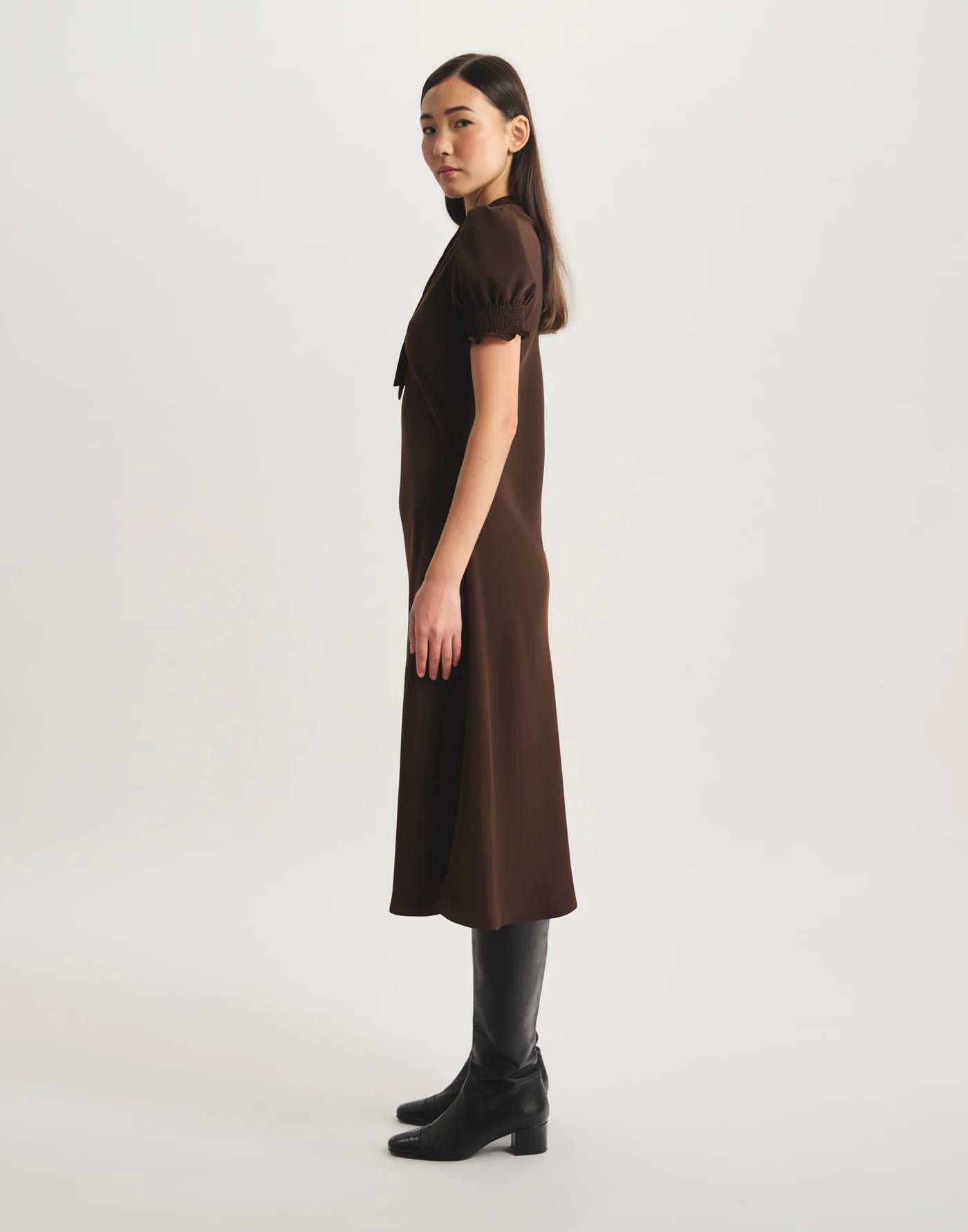 Cerise Dress - Dark Brown