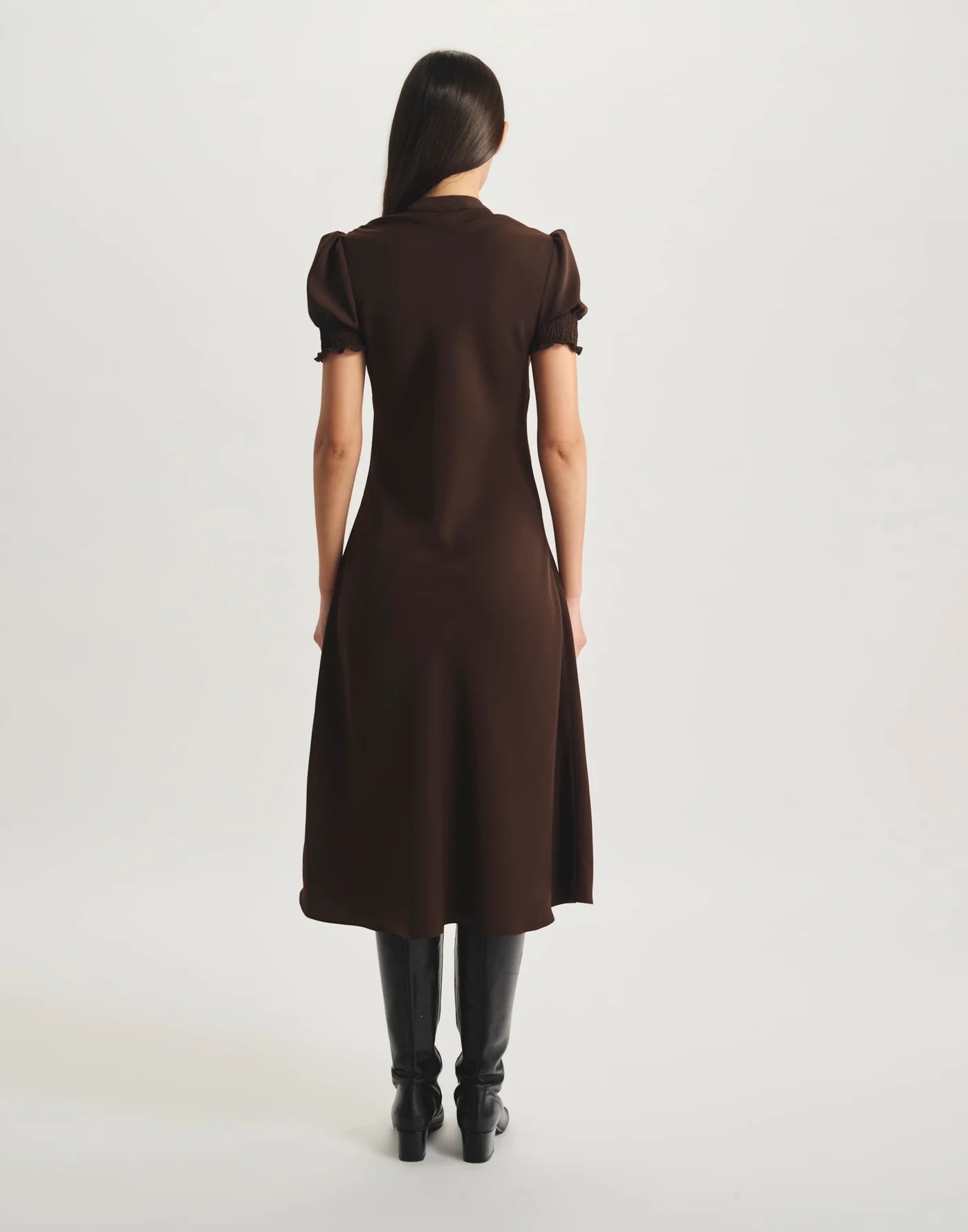Cerise Dress - Dark Brown