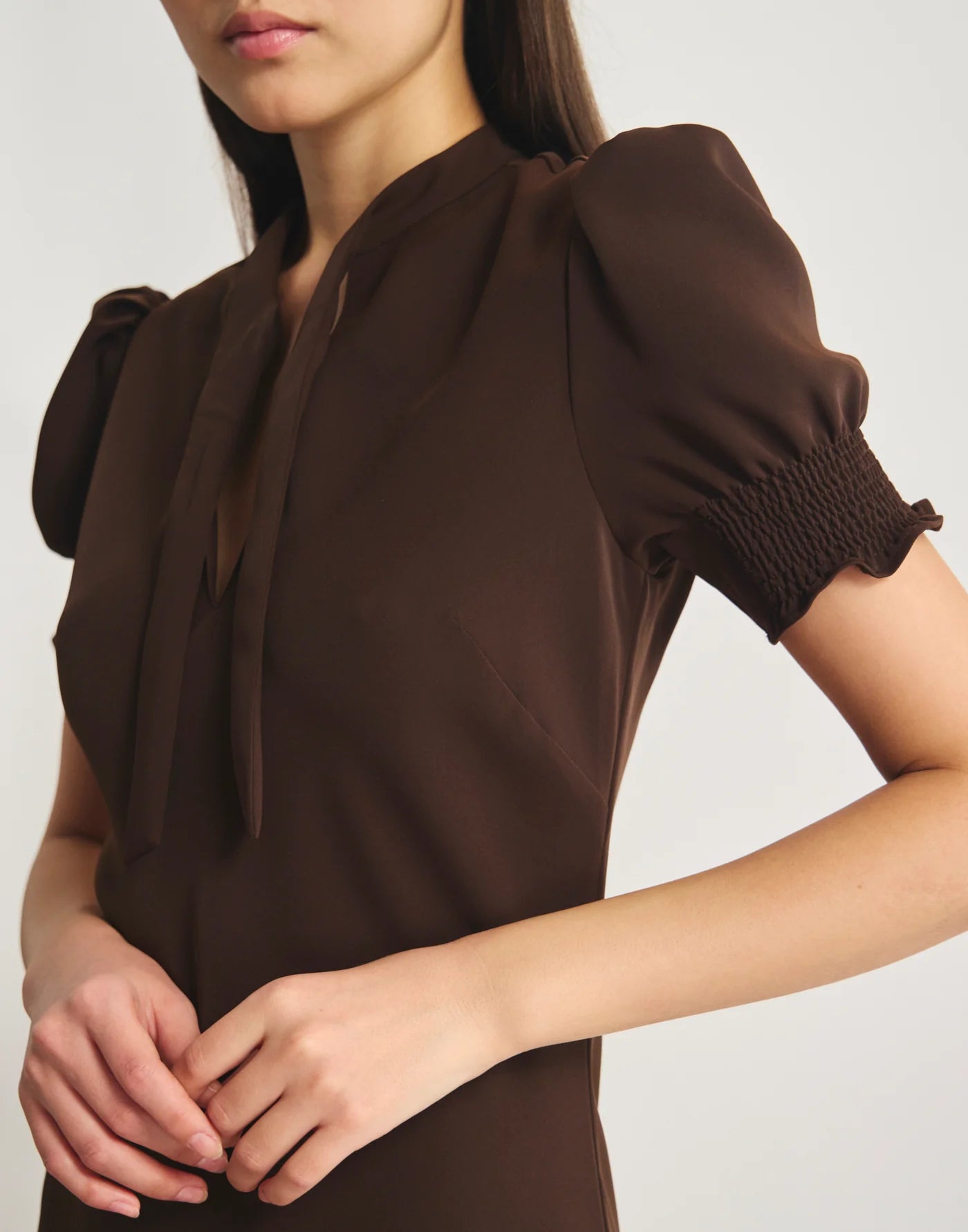 Cerise Dress - Dark Brown