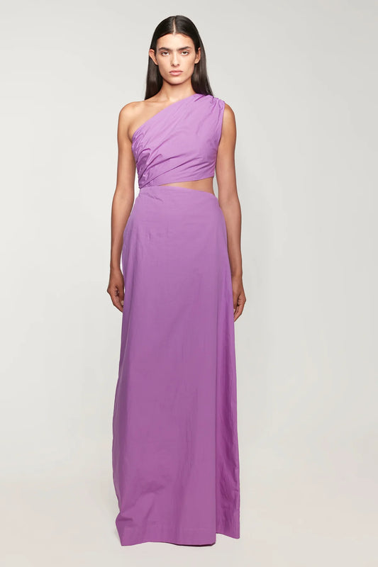 Asymmetrical Cut Out Maxi - True Purple