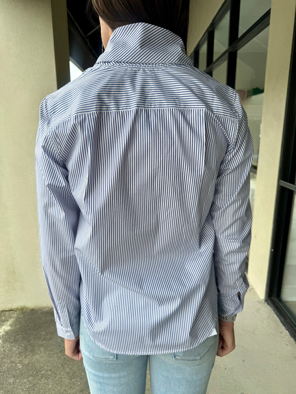 Blue/White Stripe Sailor Knot Top