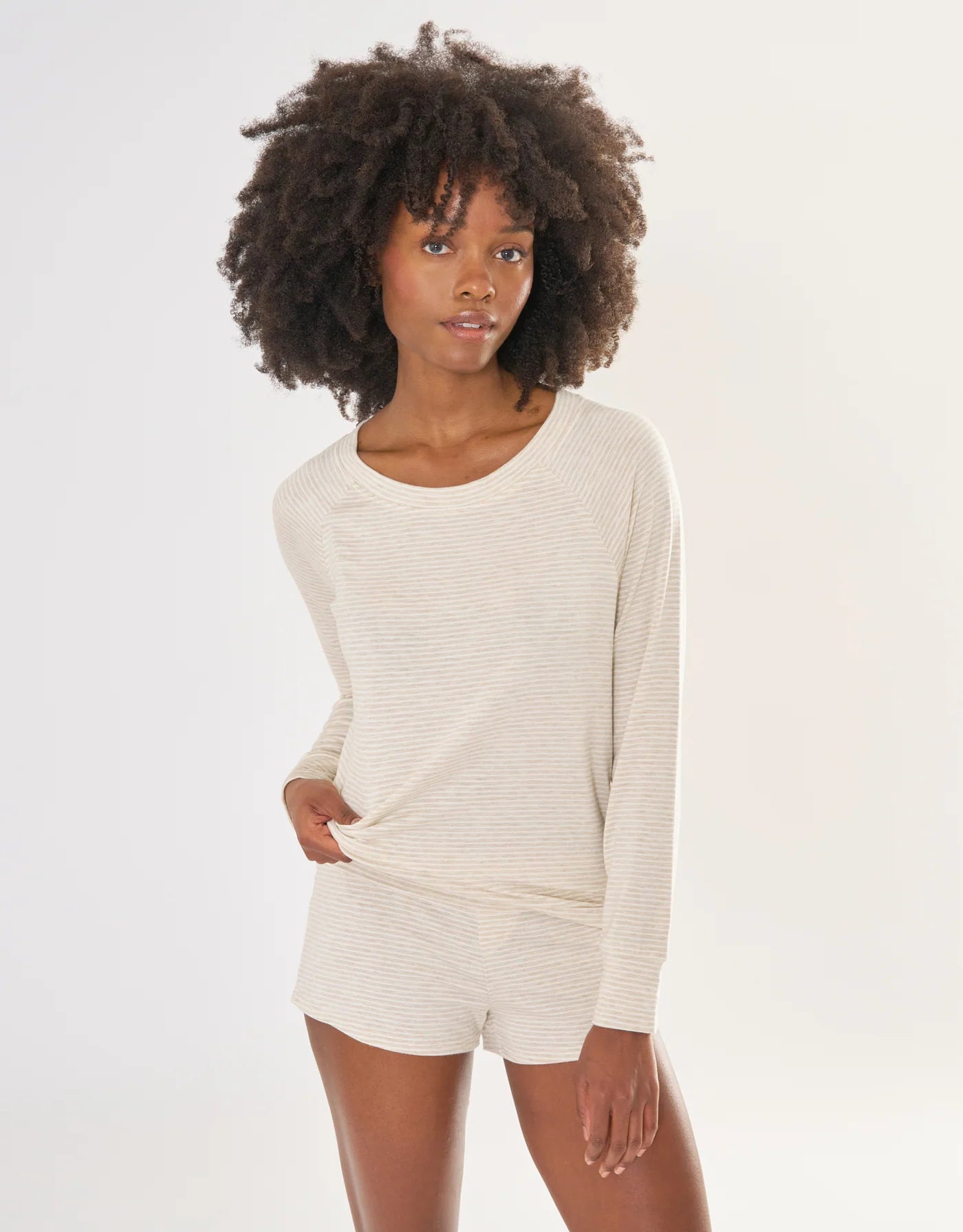 Bel Air Sweatshirt - Oatmeal Stripe