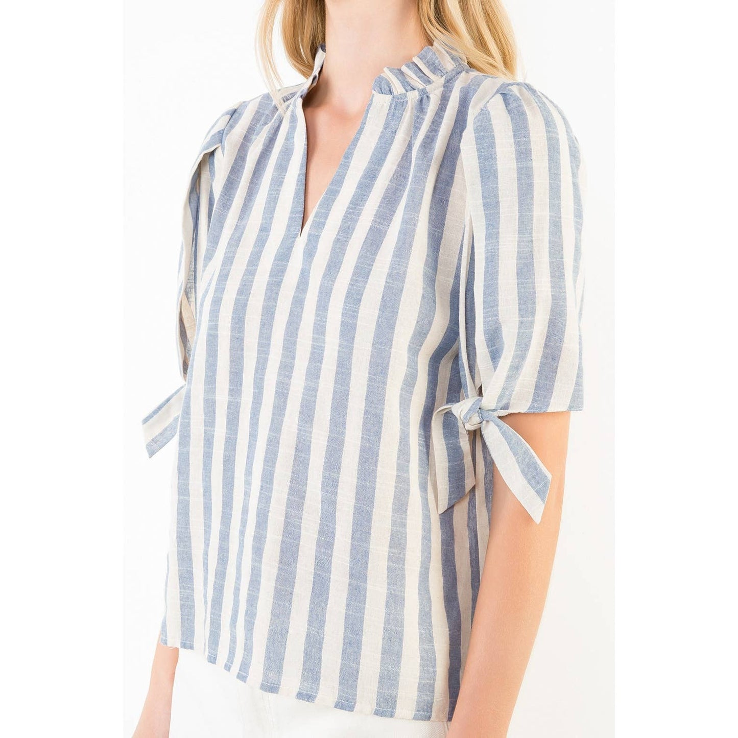 Sleeveless Stripe Back Tie Dress
