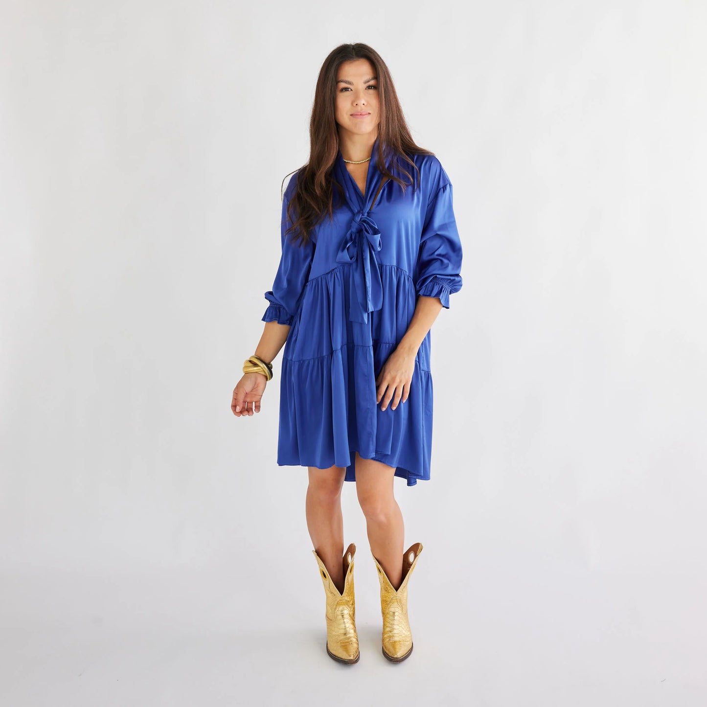 Marren Silky Dress - Royal Blue