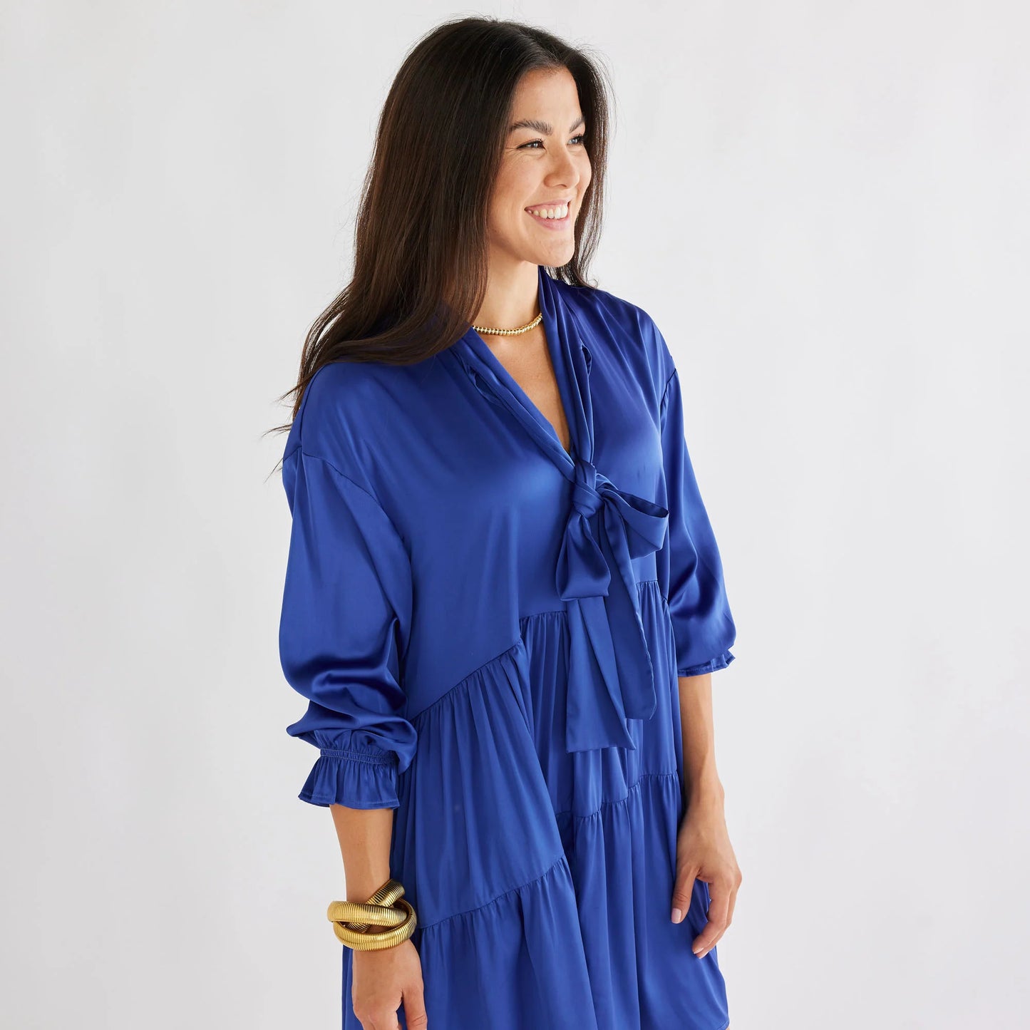 Marren Silky Dress - Royal Blue