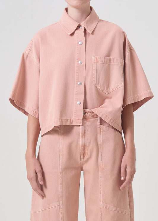 Rona Box Shirt - Pink Salt