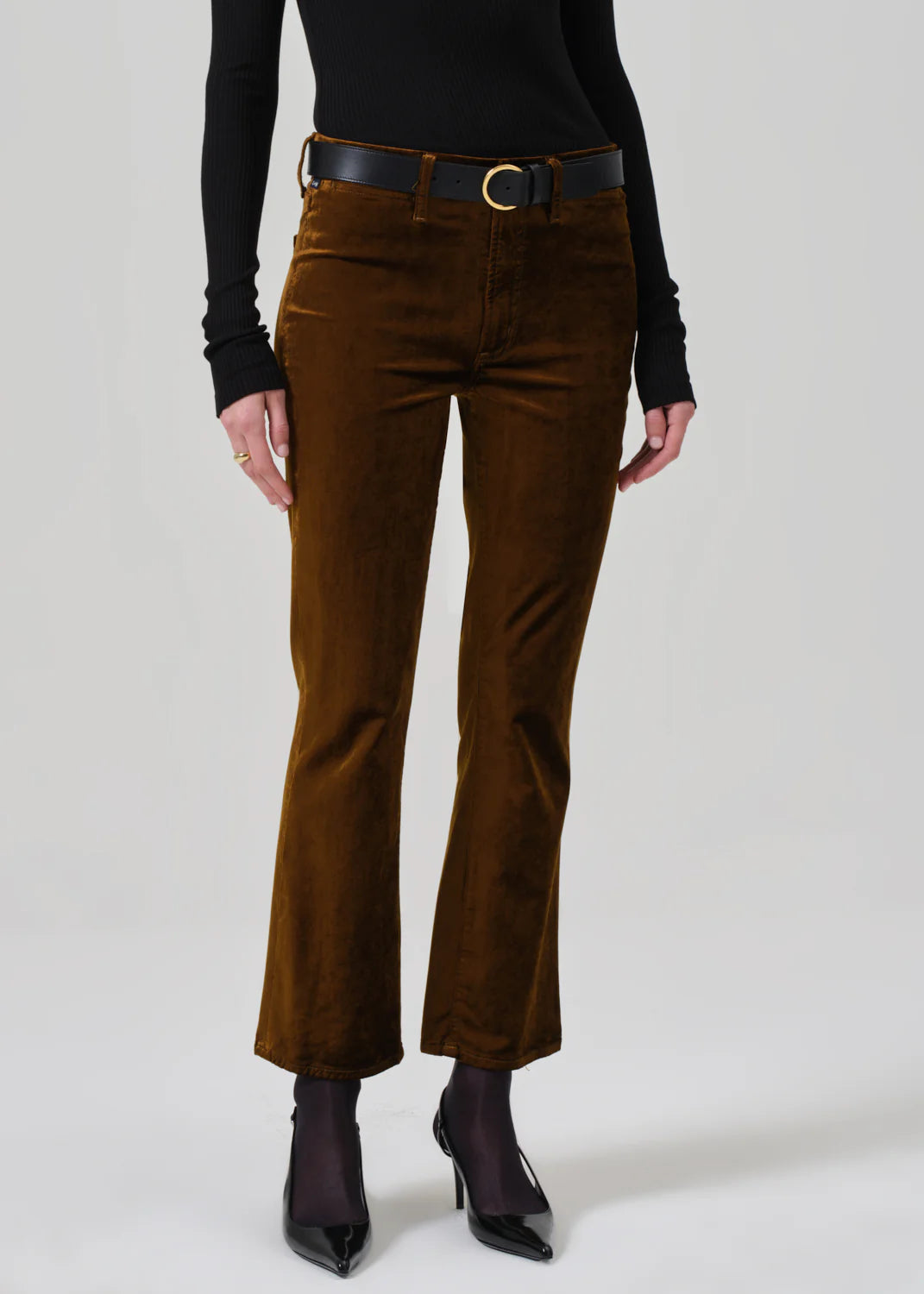 Isola Cropped Trouser - Golden Velvet