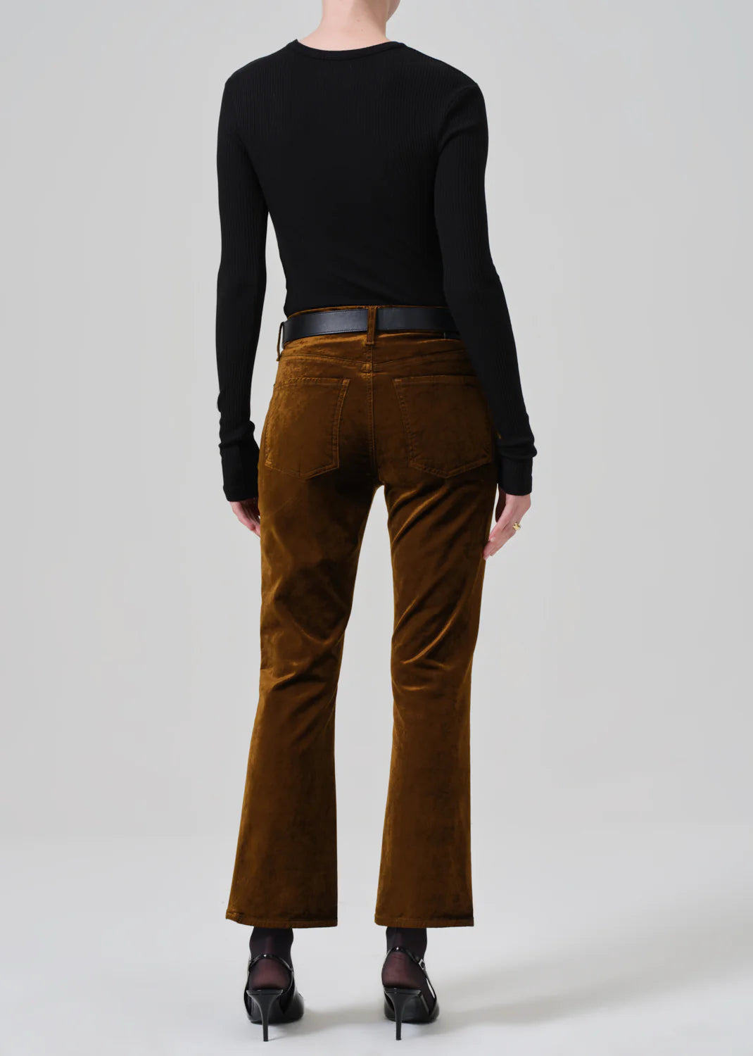 Isola Cropped Trouser - Golden Velvet