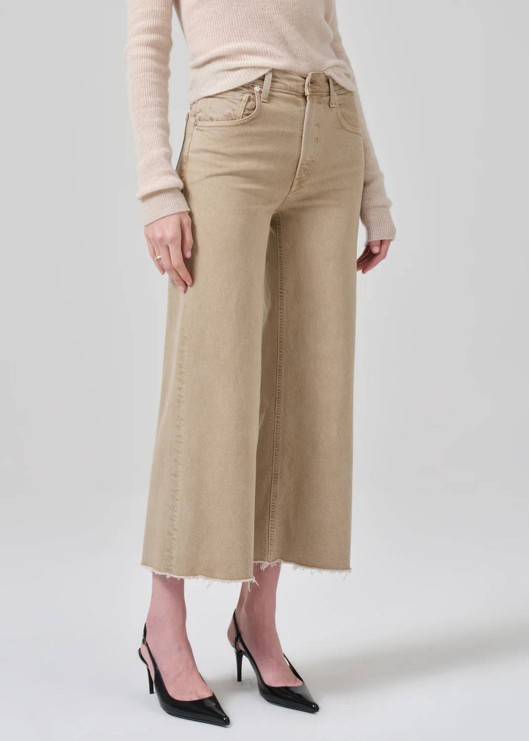 Lyra Crop Wide Leg - Porcini