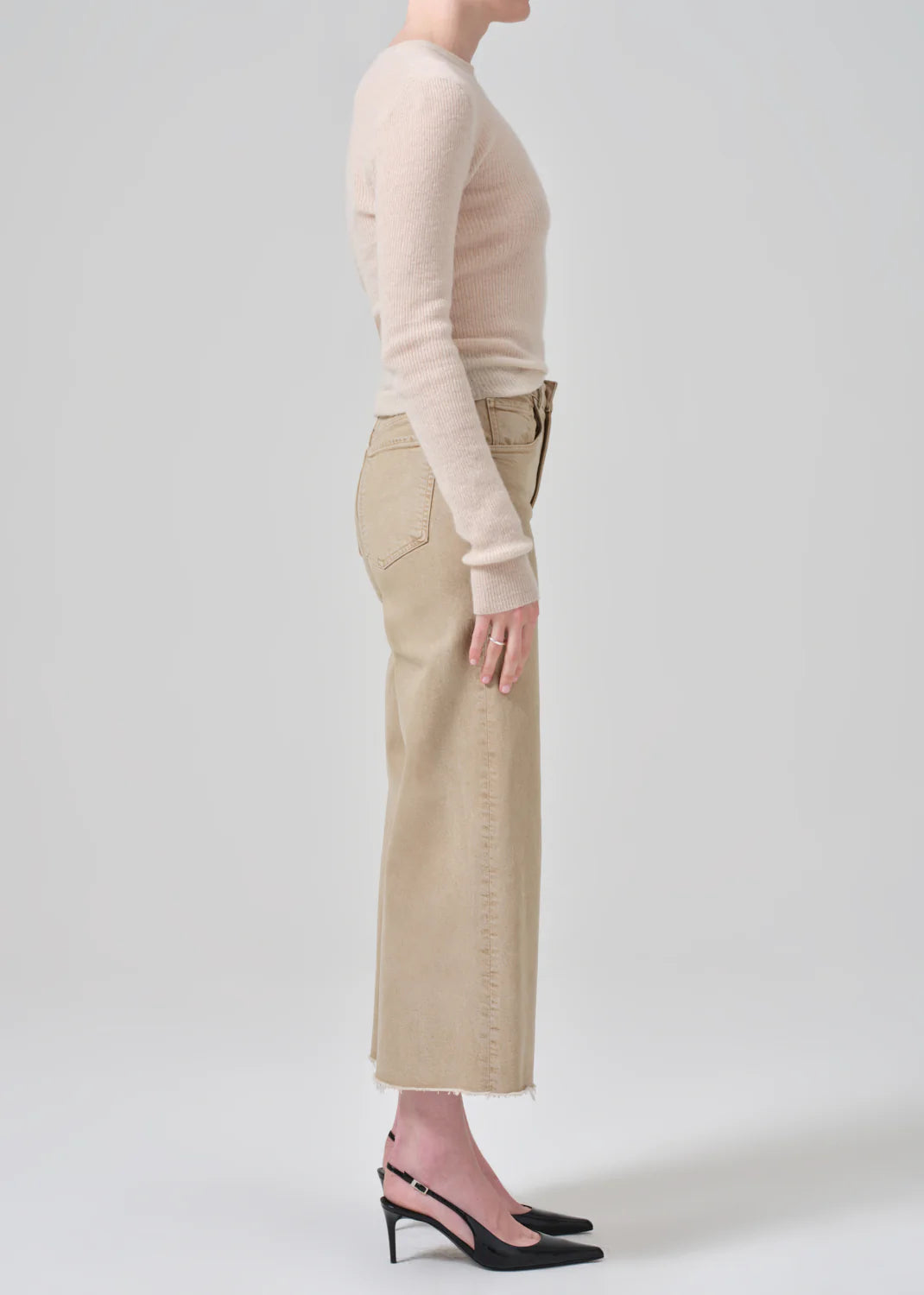 Lyra Crop Wide Leg - Porcini