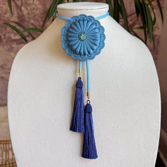 Concho Bolo Strom Blue with Baby Blue & Navy