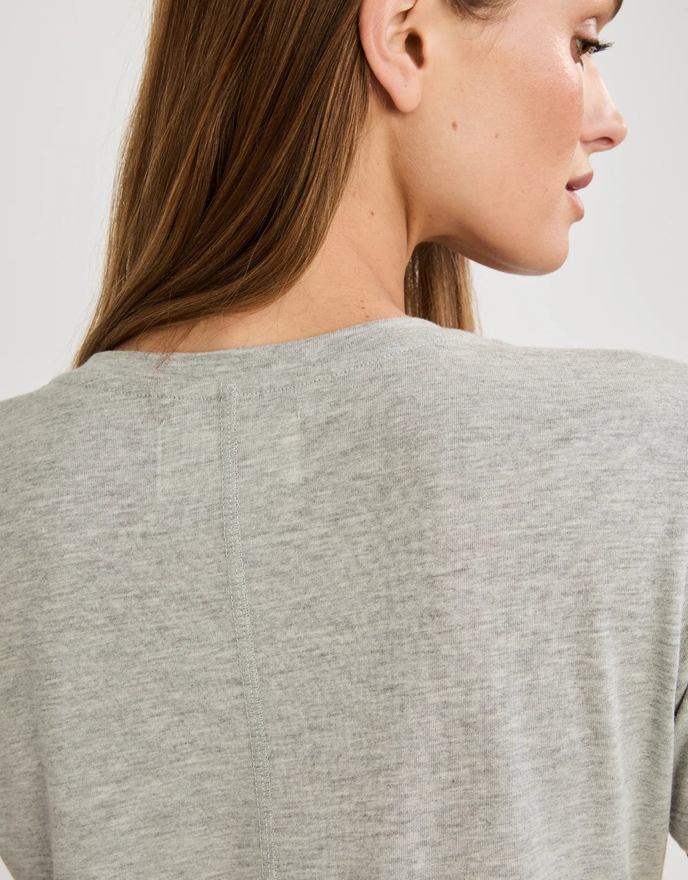 Charleston V-Neck Tee - Heather Grey