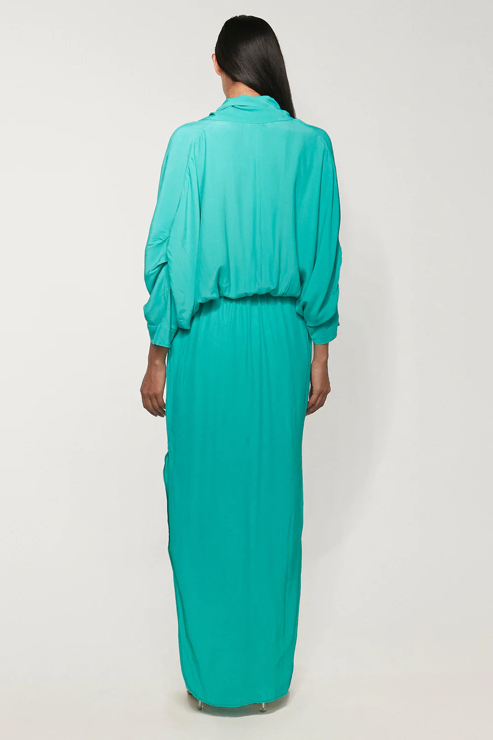 Plunge Dress - Aquamarine