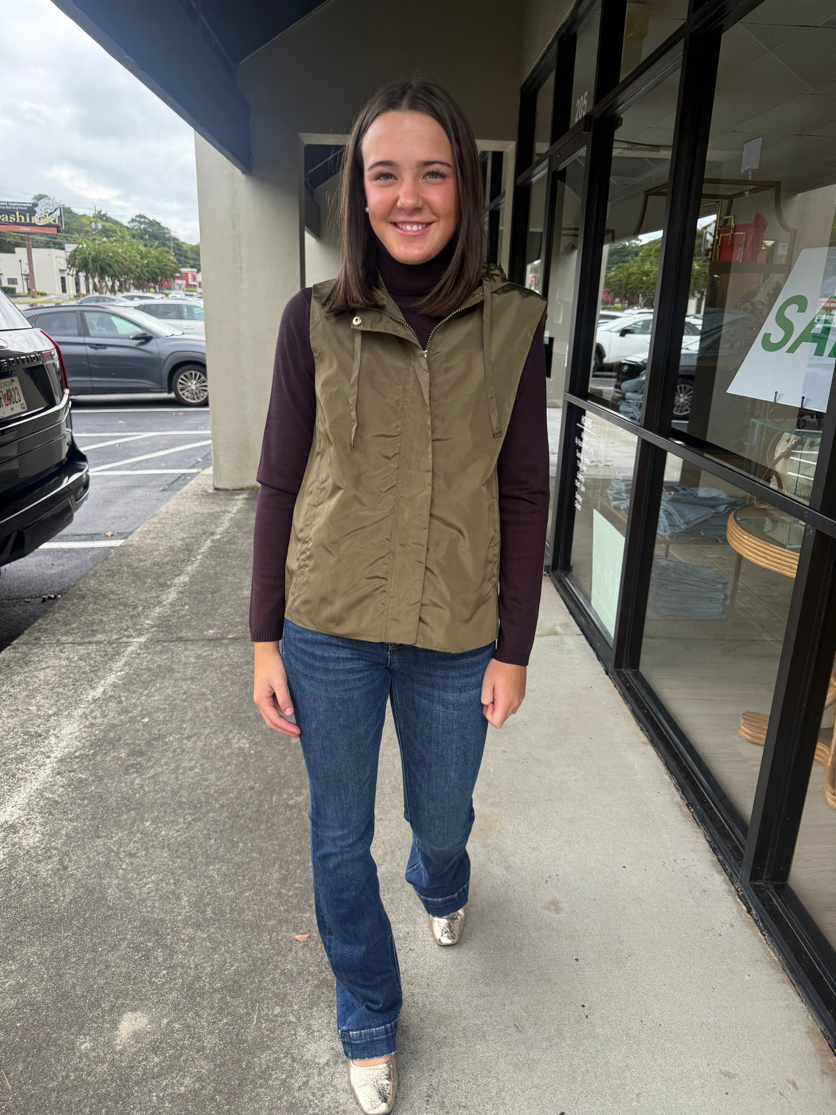 Slvls Vest w/Hood- Olive