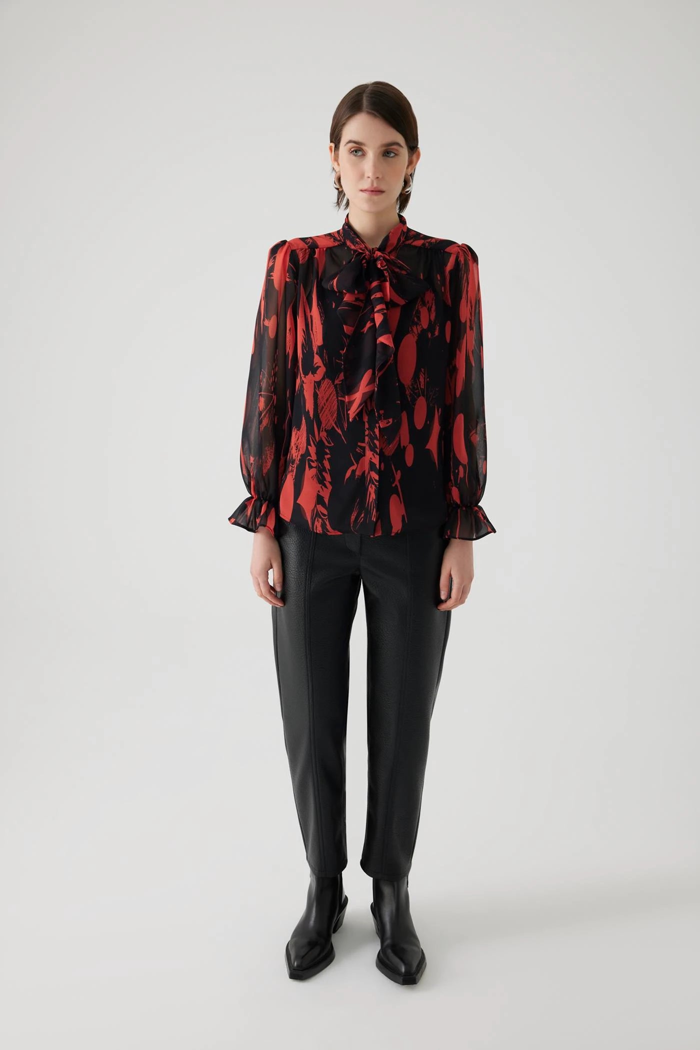 Agatha Shirt - Red/Black