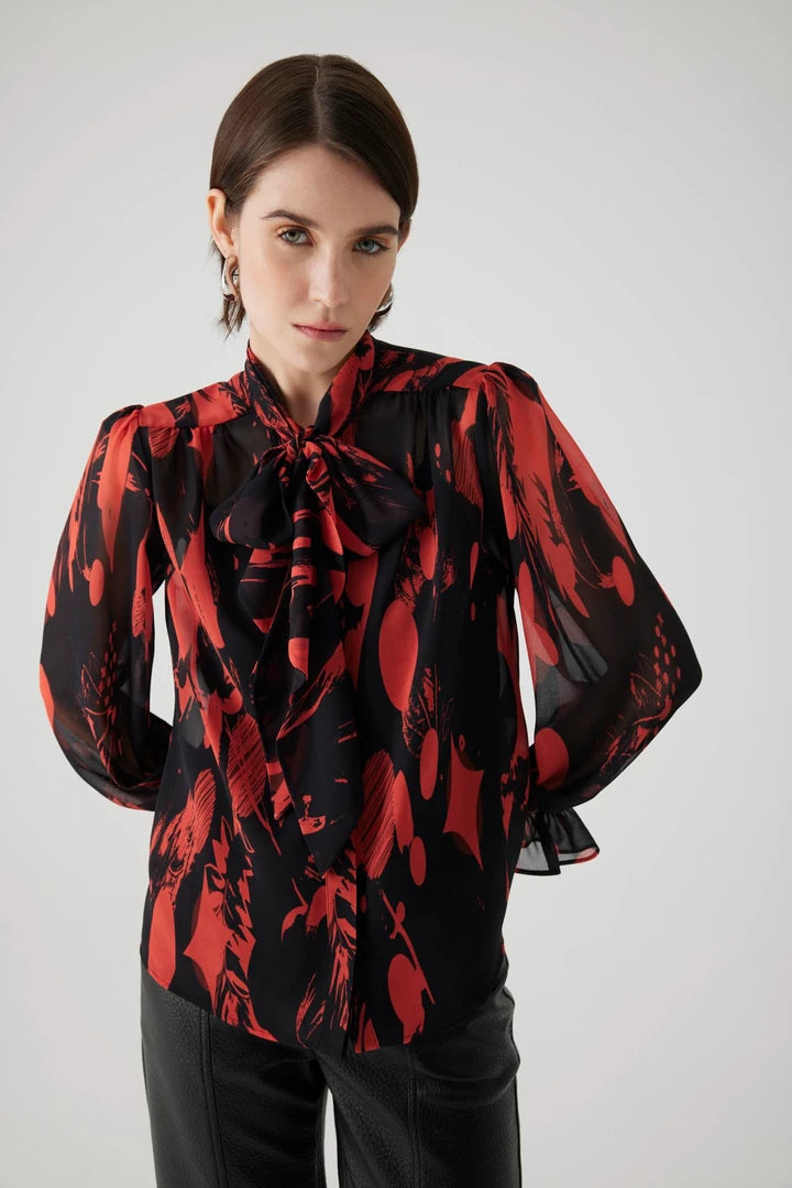 Agatha Shirt - Red/Black