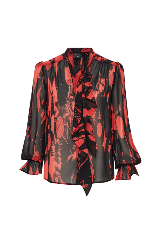 Agatha Shirt - Red/Black