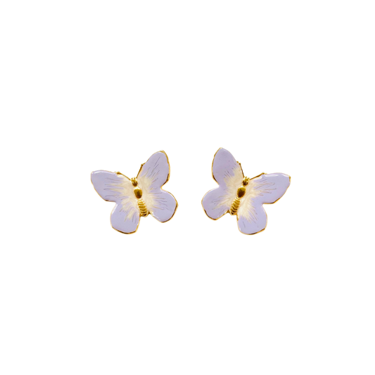 Small Glassine Butterfly in Lavender and Pearl