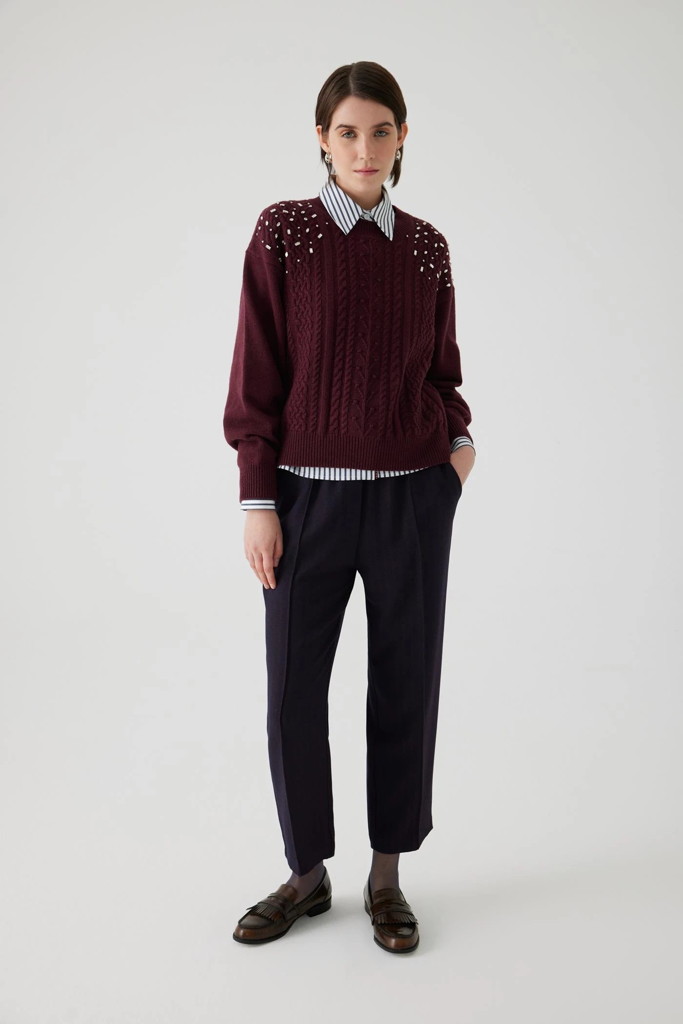 Araylia Sweater - Burgundy