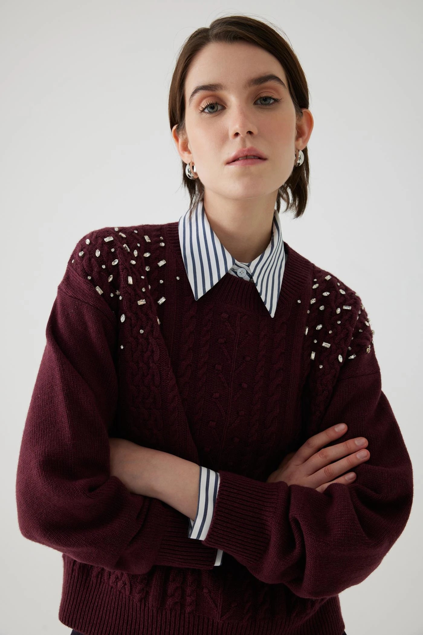 Araylia Sweater - Burgundy