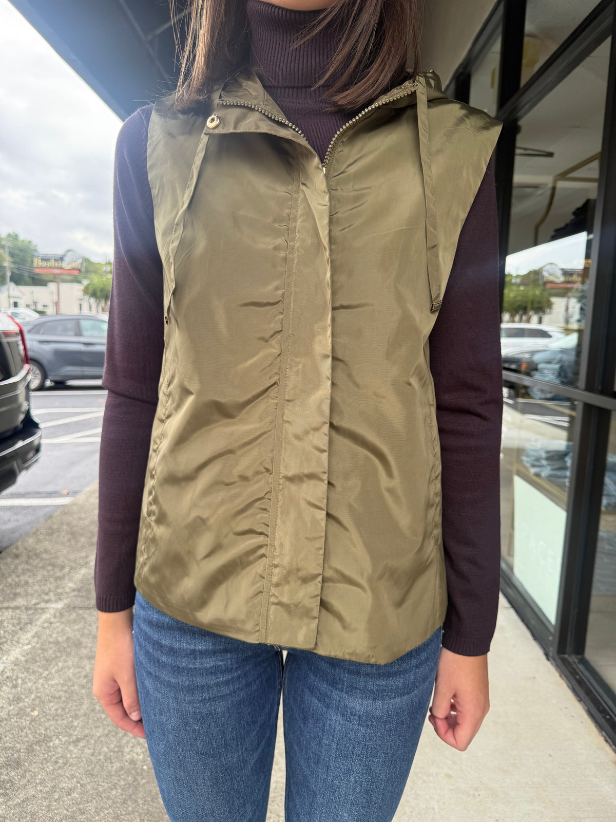 Slvls Vest w/Hood- Olive