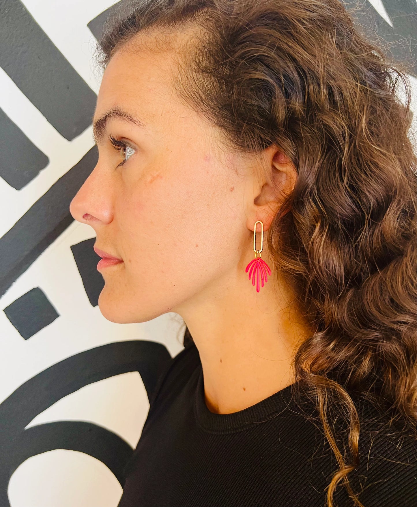 Hot Pink - Matisse Cut Out Earrings