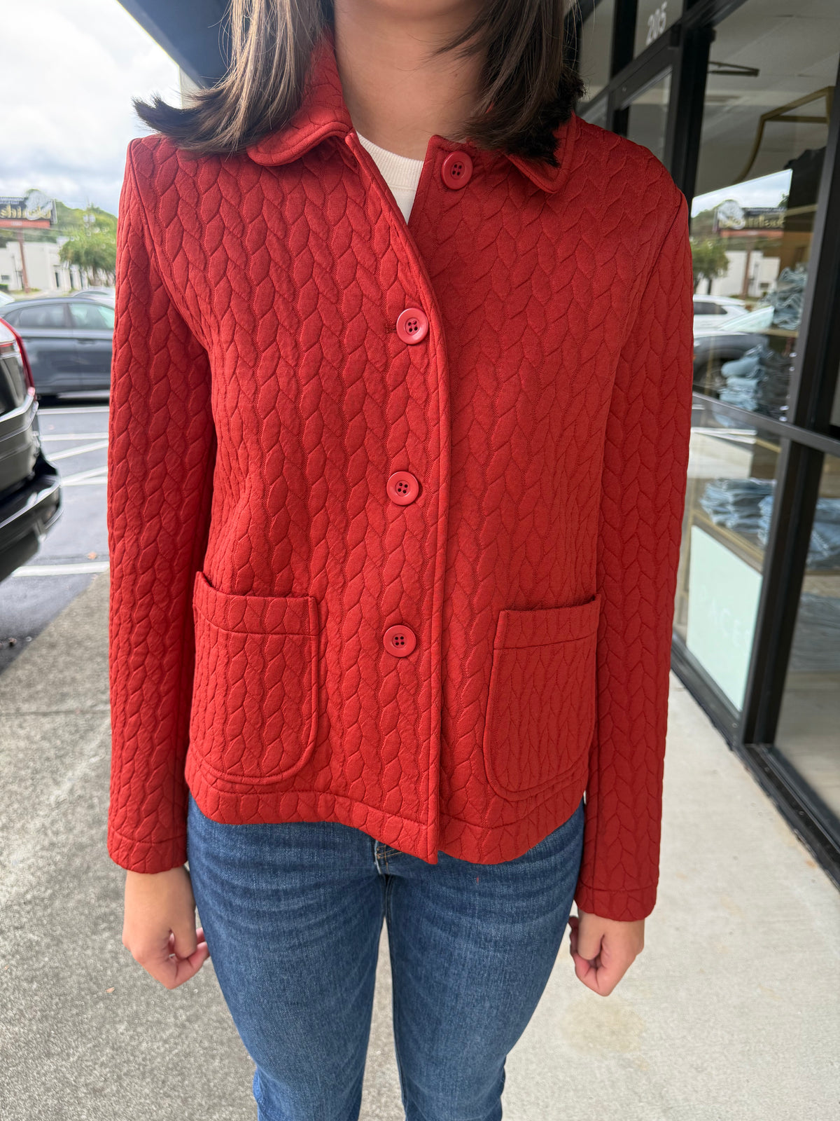 Knit Coat - Pumpkin