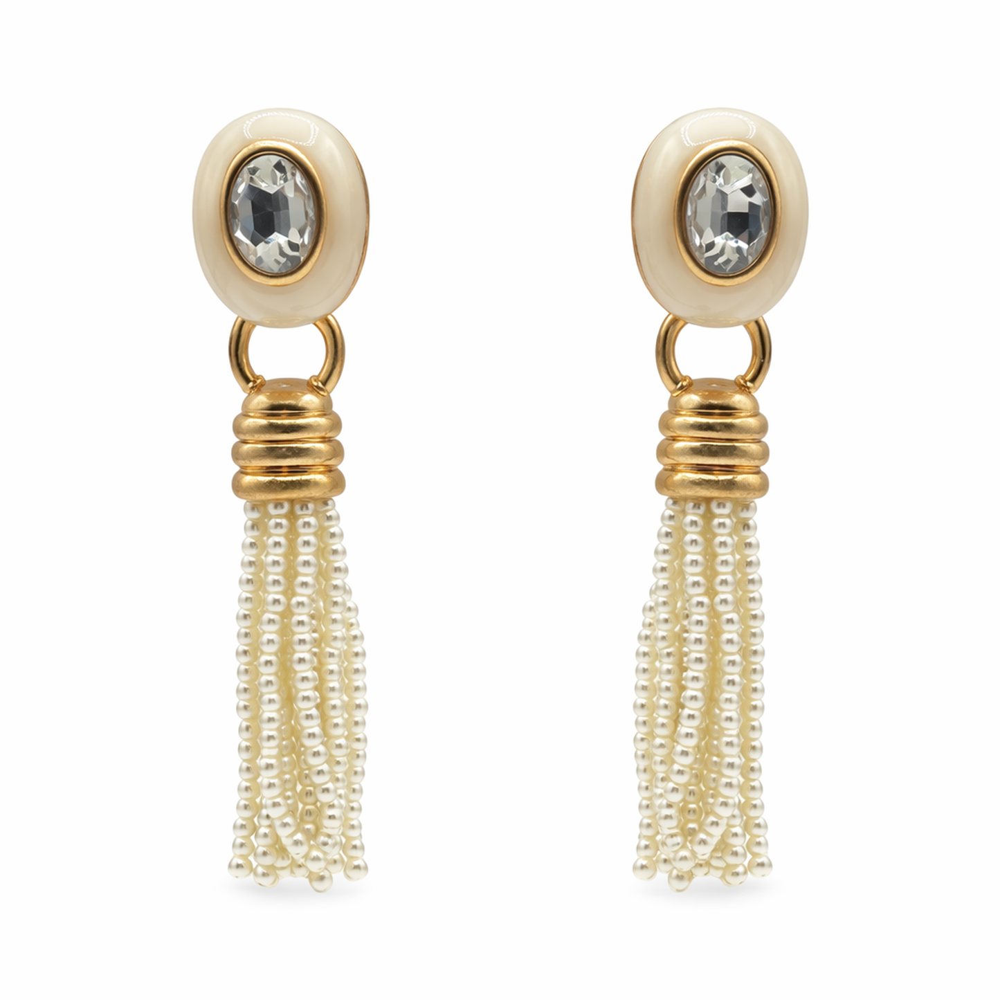 Grace Mother Of Pearl Resin Earrings With Pearl Removable Drop
