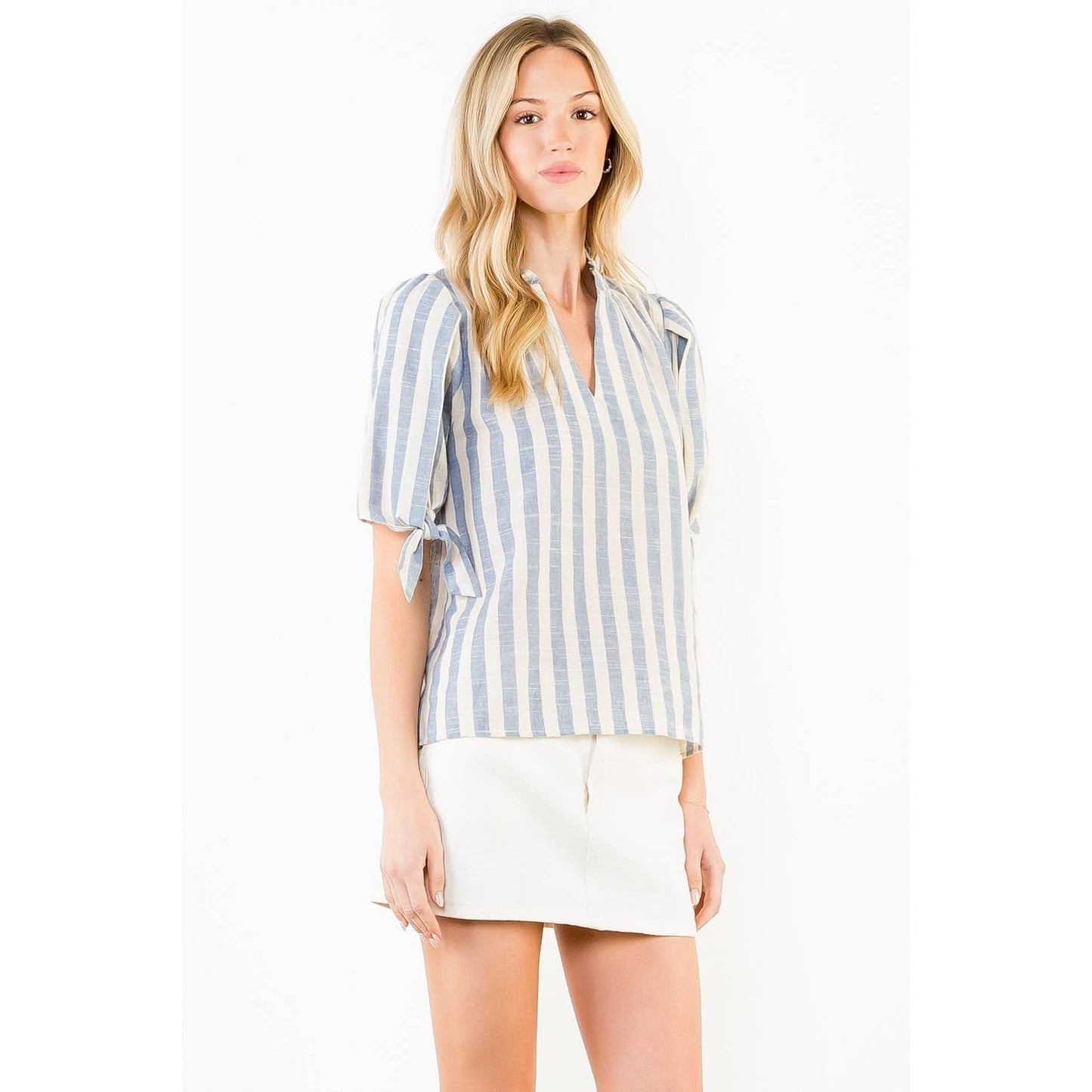 Sleeveless Stripe Back Tie Dress