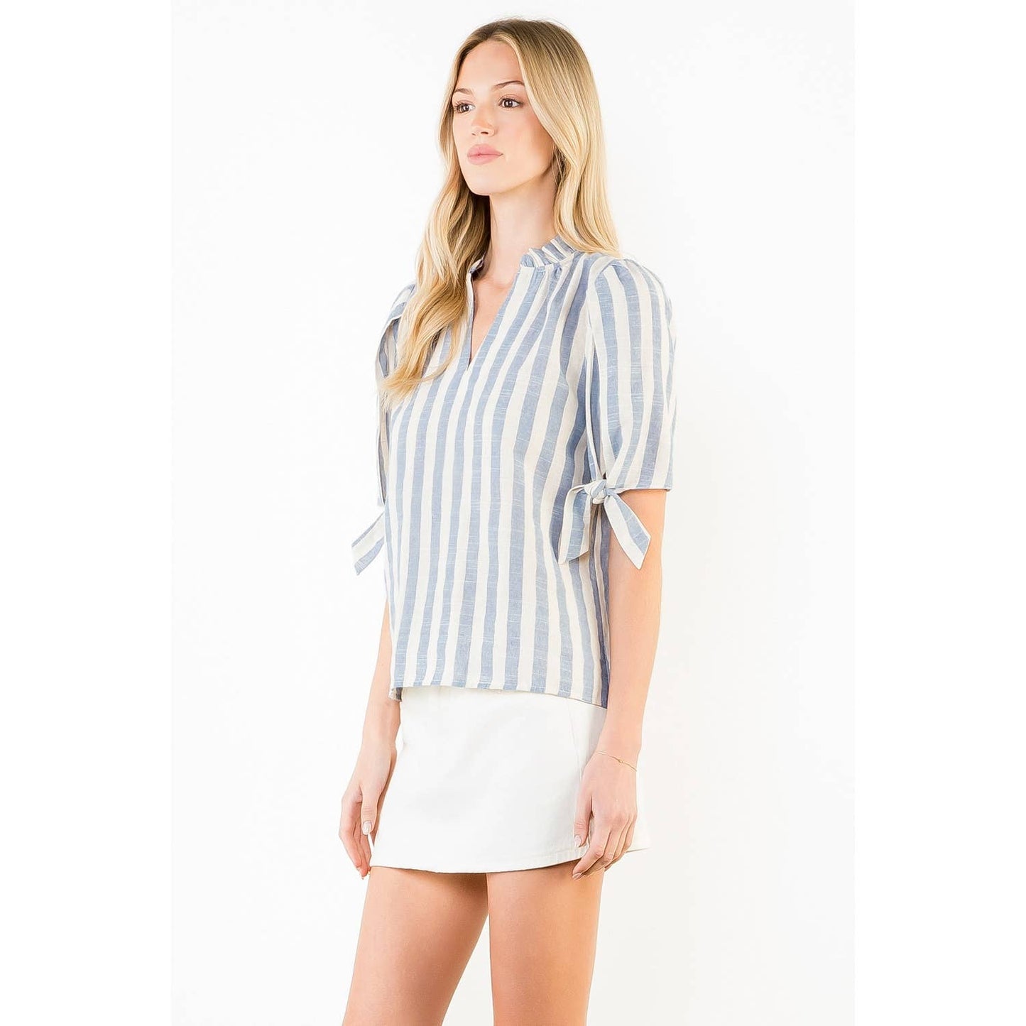 Sleeveless Stripe Back Tie Dress