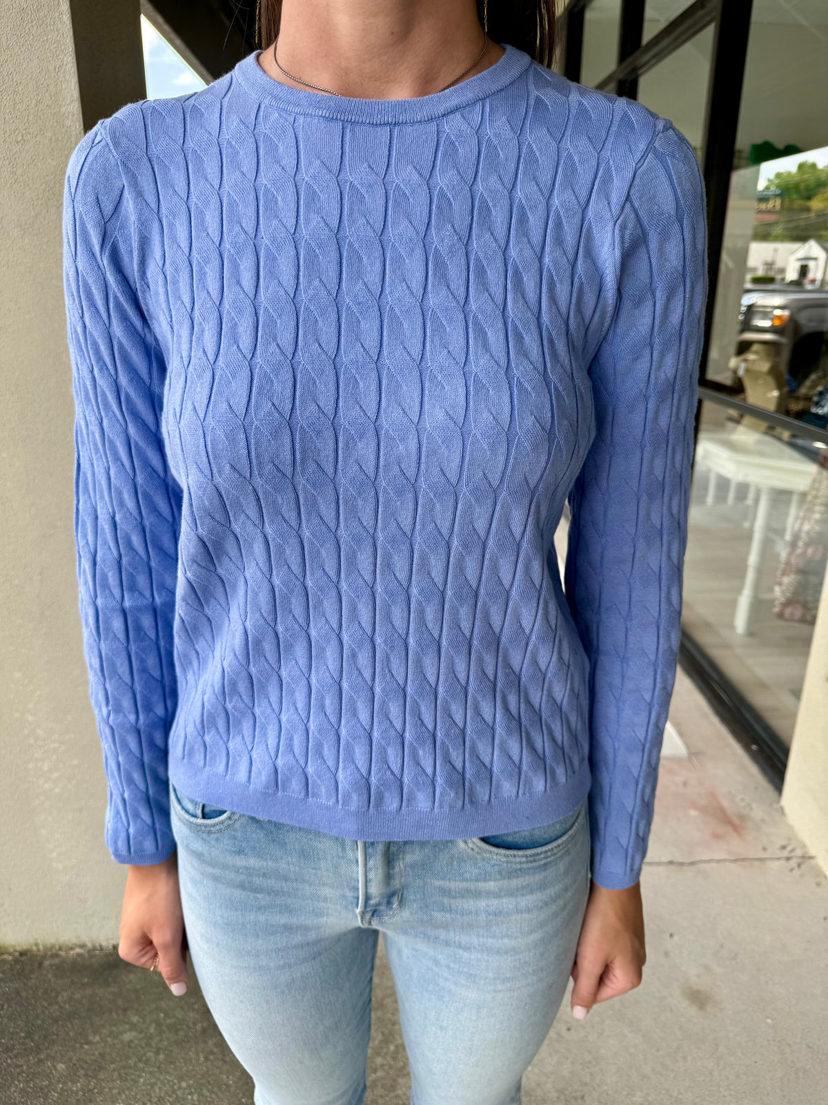 Cable Knit Sweater - Iris