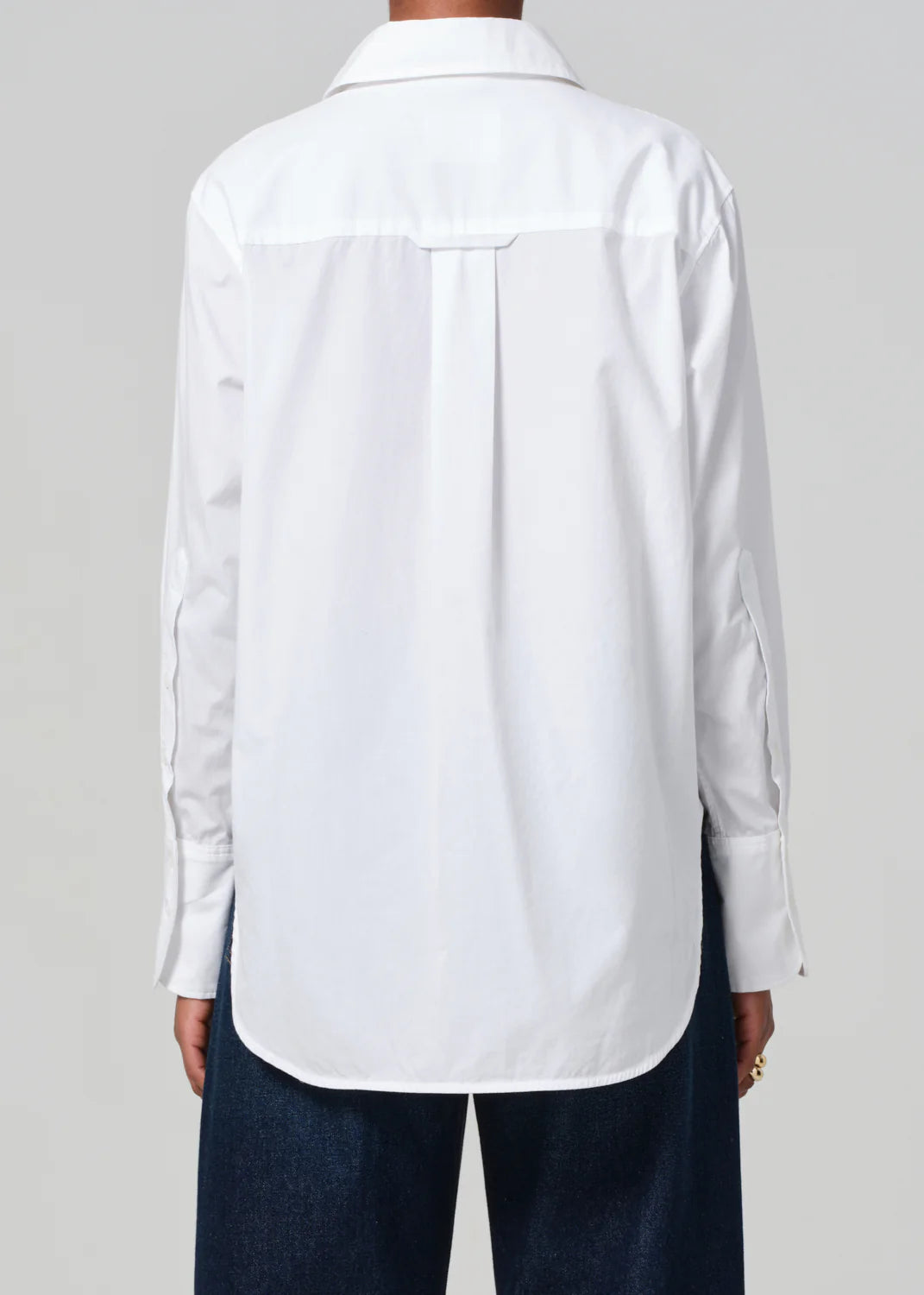 Ruffle Tuxedo Shirt - White