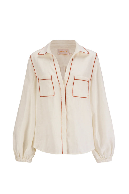 The Fiora Shirt - White Haven